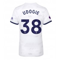 Billiga Tottenham Hotspur Destiny Udogie #38 Hemma fotbollskläder Dam 2023-24 Kortärmad